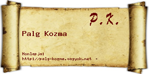 Palg Kozma névjegykártya